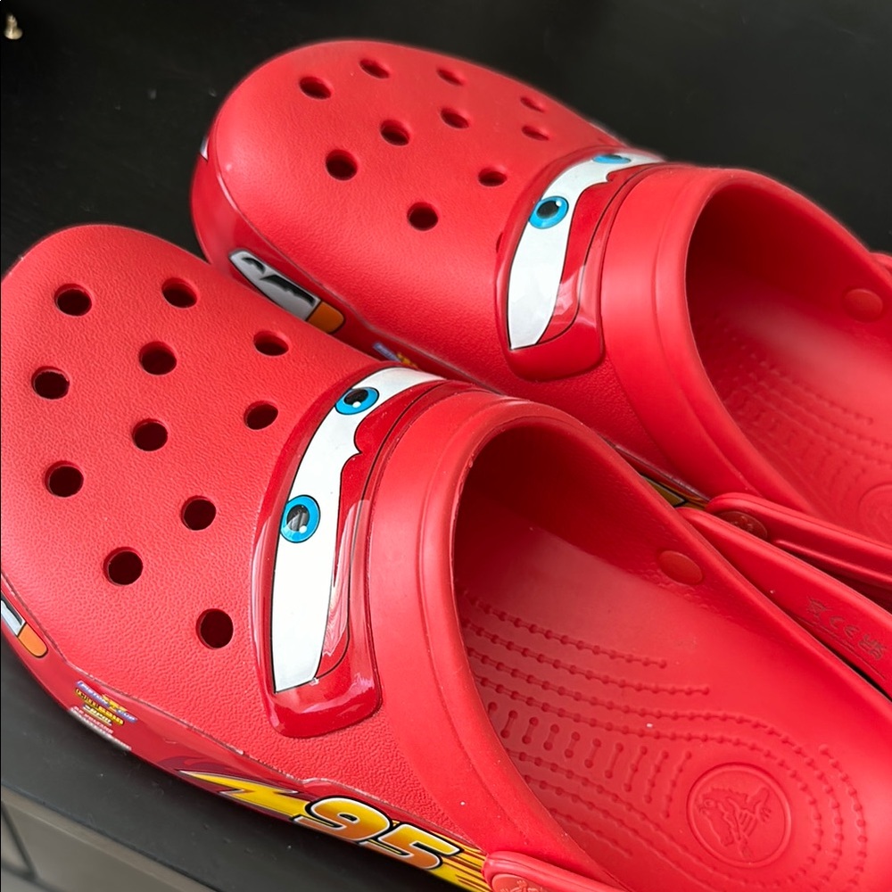 CROCS Car themed light up shoe with Ventilation Holes and Strap